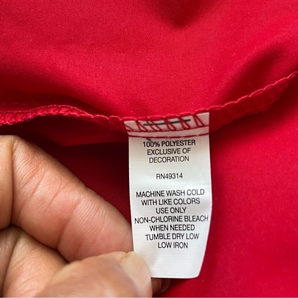 Champion Logo Quarter Zip Packable Hooded Windbreaker Jacket Men’s Size S Red - Picture 10 of 10